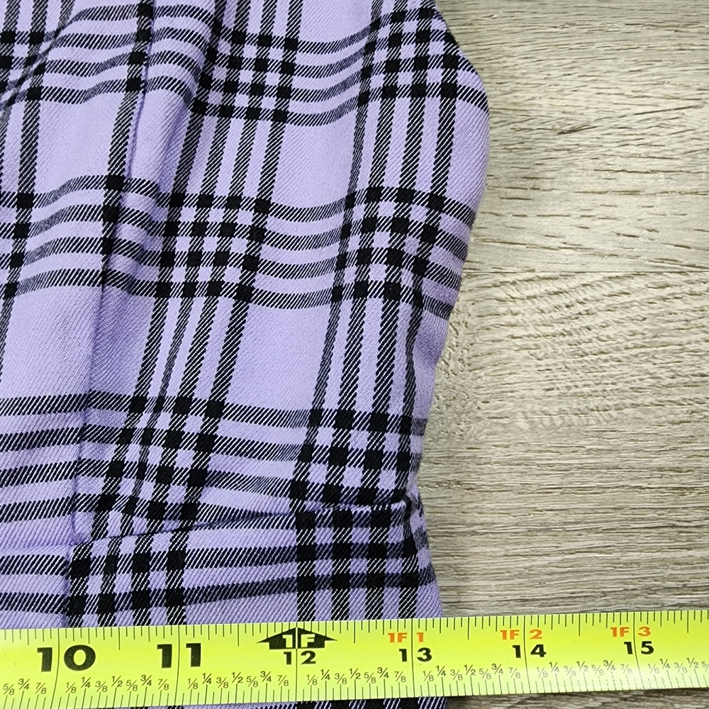 EMPYRE Purple Black Plaid Dress Small - Picture 8 of 16
